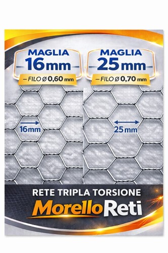 Rete metallica zincata tripla - zincata,